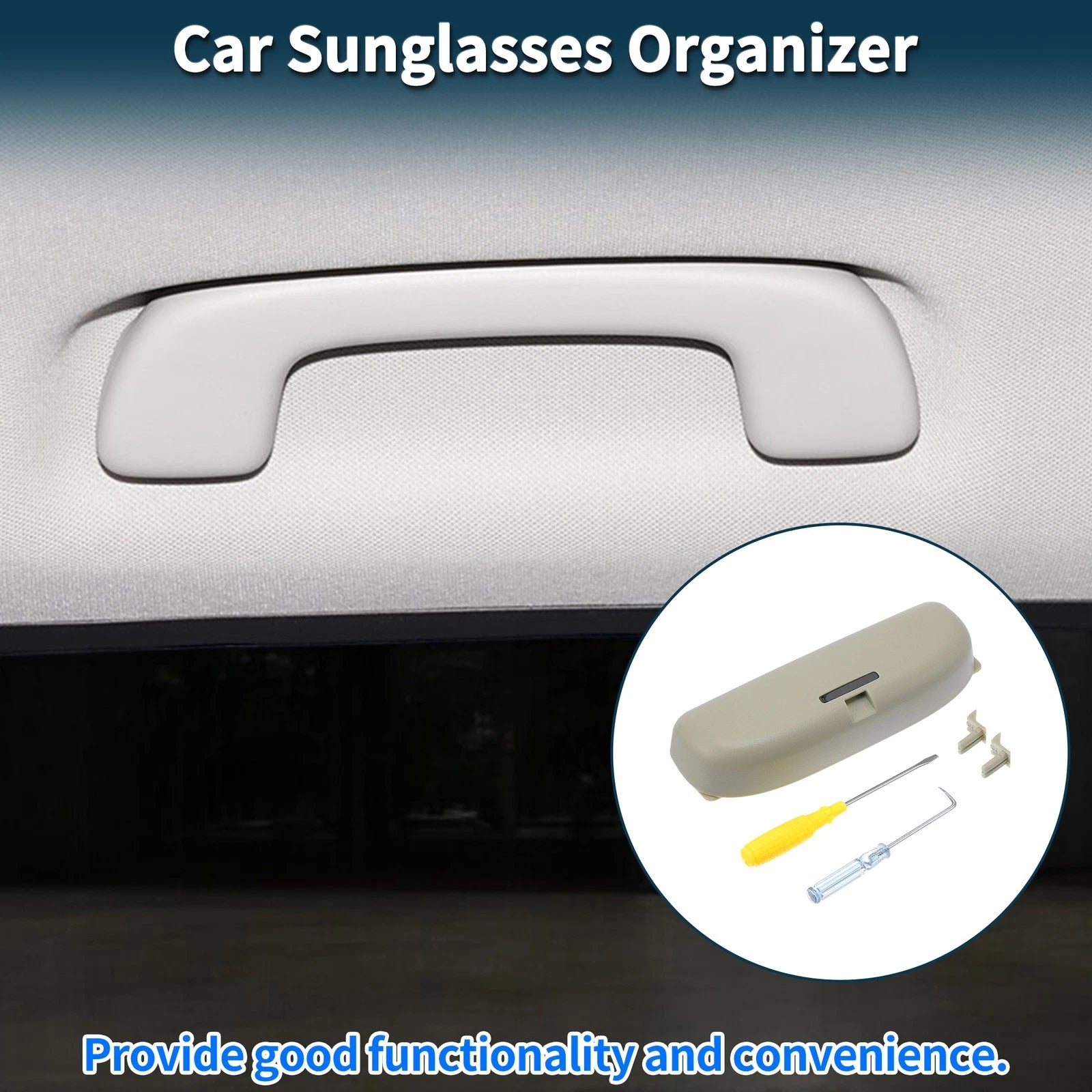 Sunglasses Case for Mercedes-Benz C Class (2015–2023) Eyeglasses Holder Beige