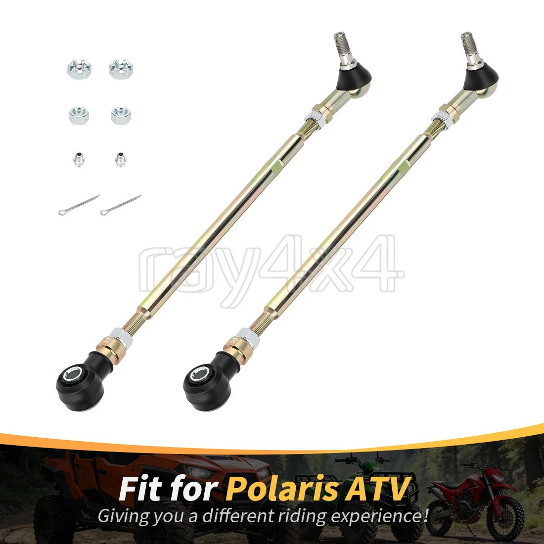 2X Tie Rod End Kit for Polaris Worker 335 500 Diesel 455 Magnum 500 (1999)