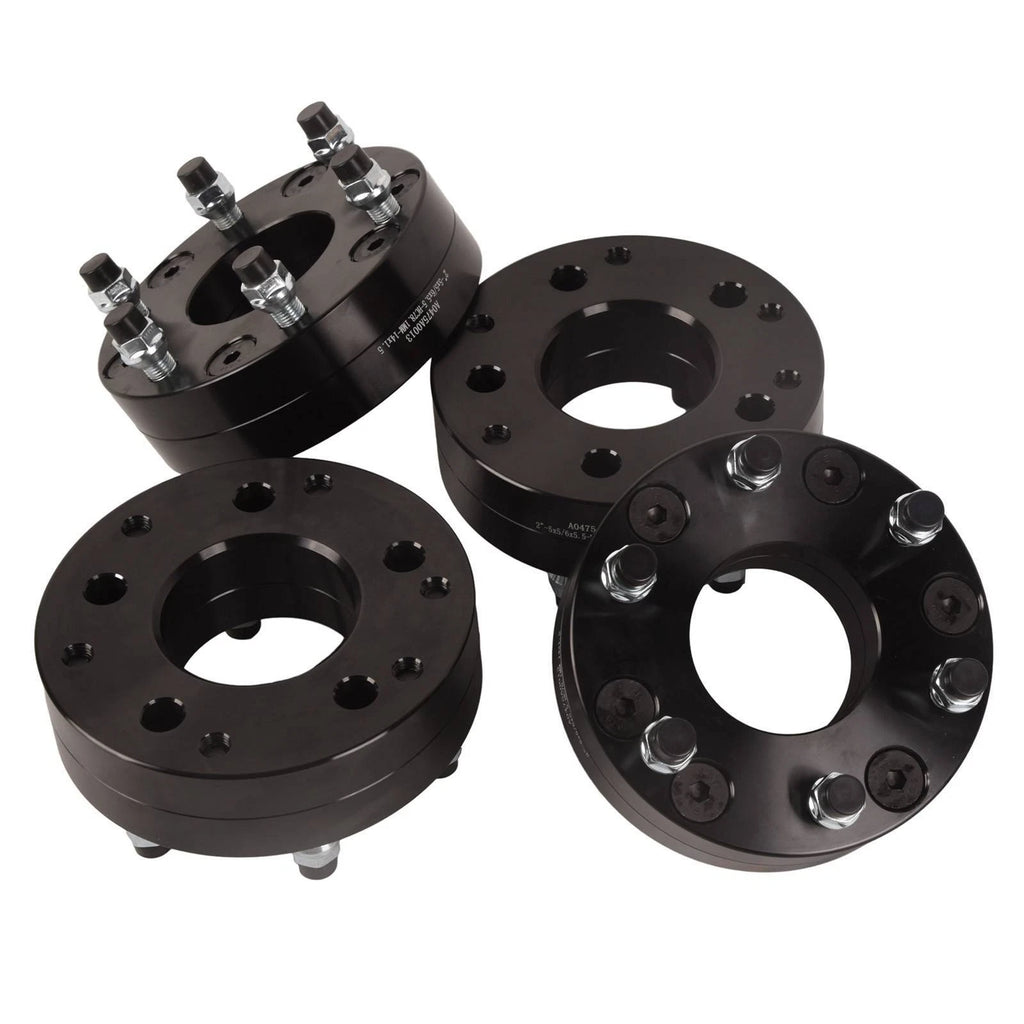 Set of 4 Wheel Adapter Spacers for GMC Chevy 5 Lug to 6 Lug (Fits 5x5 to 6x5.5)