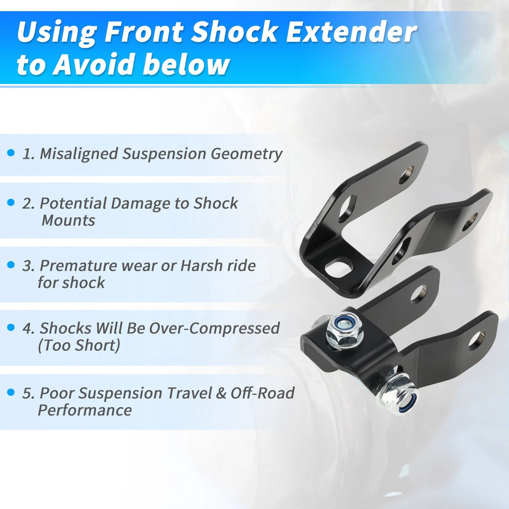 2"-4" Front Shock Extenders for Chevrolet GMC K1500 K2500 4WD (1988–1998)