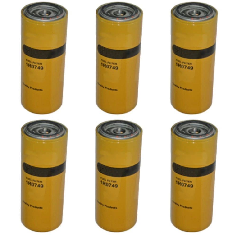Pack of 6 FF5319 Fuel Filter for Cummins Fits Caterpillar 1R0749