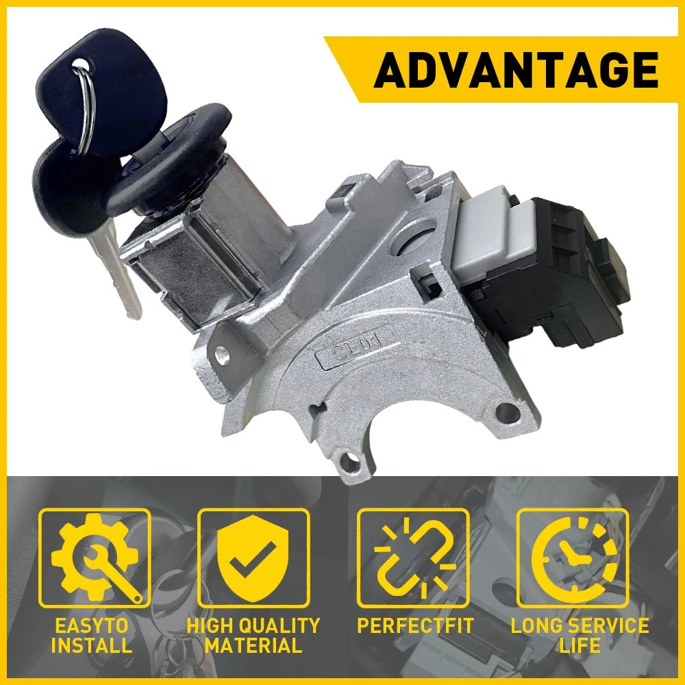 Ignition Lock Cylinder Switch & Housing for Chevrolet GMC Cadillac H2 (2003–2007)