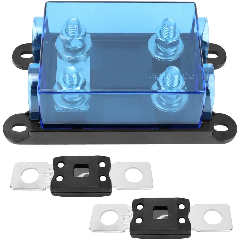 2X Waterproof 32V 2 Way Fuse Holder for Mega ANM Fuses