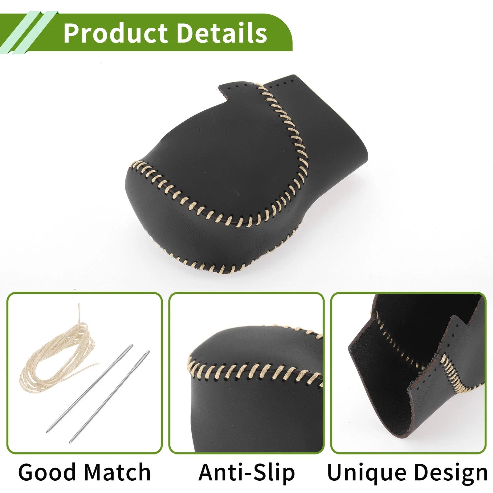 Gear Shift Knob Cover for Honda Civic (2022–2024) Black Beige Faux Leather