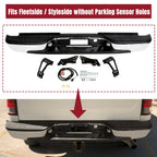 Steel Rear Step Bumper Assembly for Chevy Silverado GMC Sierra 1500 2500 (1999–2007)