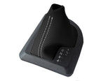 Automatic Shift Boot Cover for BMW X3 (2003–2010) Carbon Fiber Gray Stitch