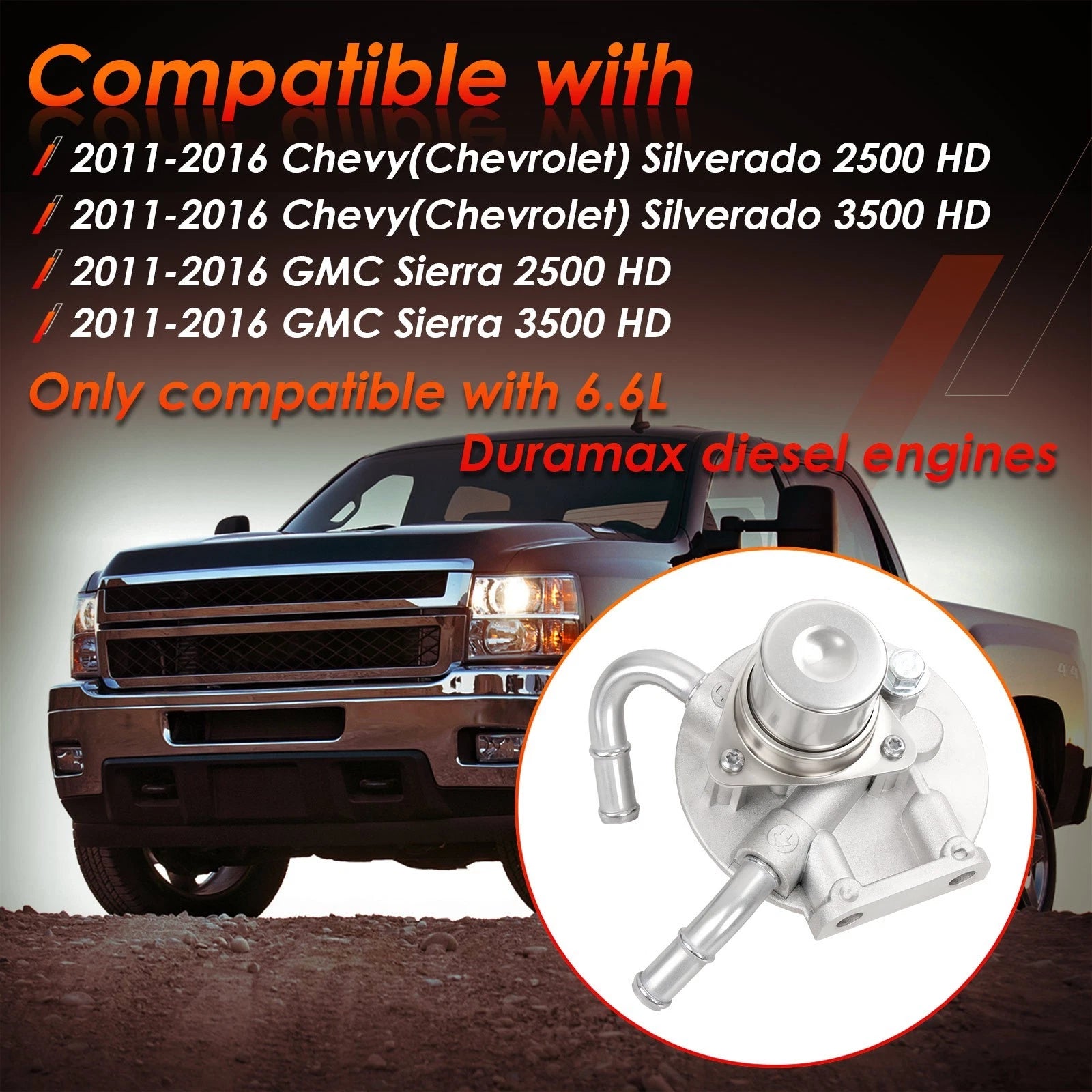 Fuel Filter Housing for Chevrolet Silverado GMC Sierra 2500 3500 HD (2001–2019)