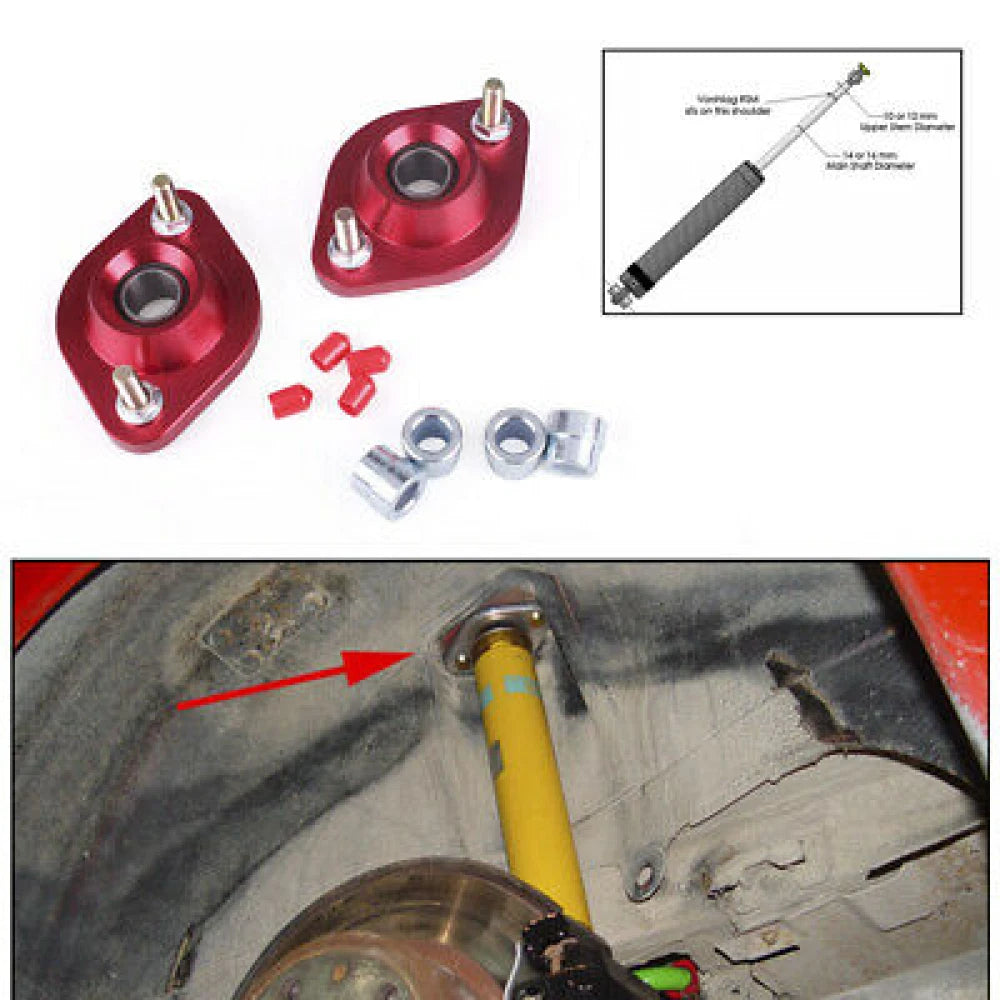 Shock Top Mount Set for BMW E30 E46 Z3 Pillow Ball Rear Upper Camber Plate