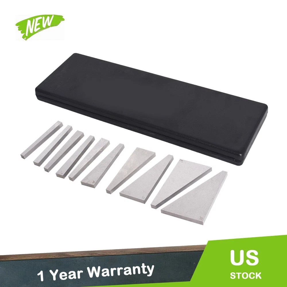 Set of 10 Angle Blocks 1-5 Degree & 5-30 Degree Gauge for Precision Work