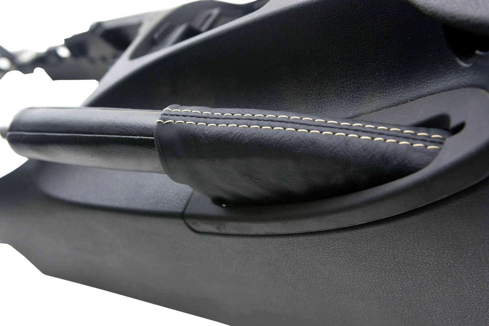 E Brake Boot Cover for Nissan 370Z (2008–2019) Black Beige Stitch