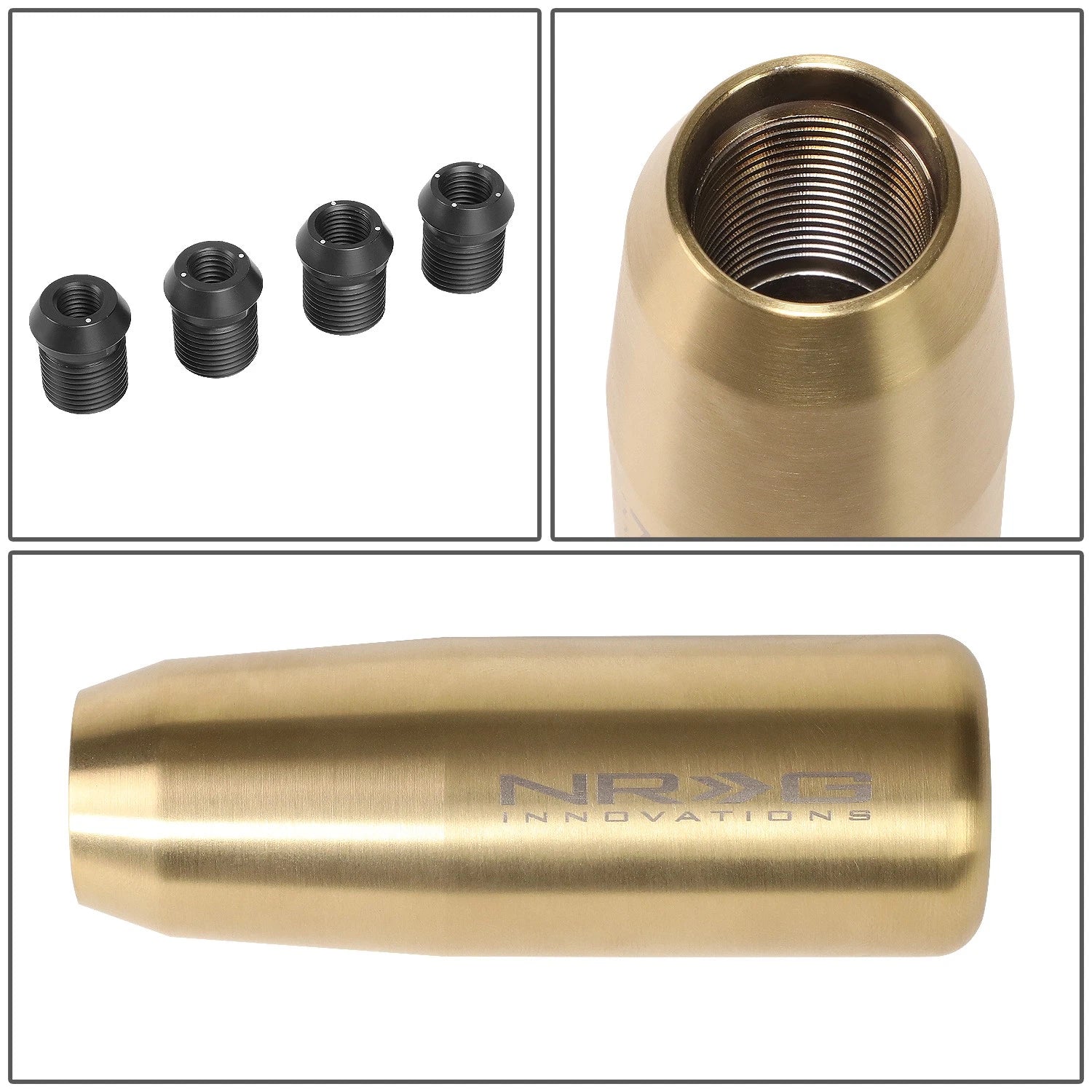 NRG SK-450CG Shift Knob for Universal Vehicles (87mm, Metal, Tapered)