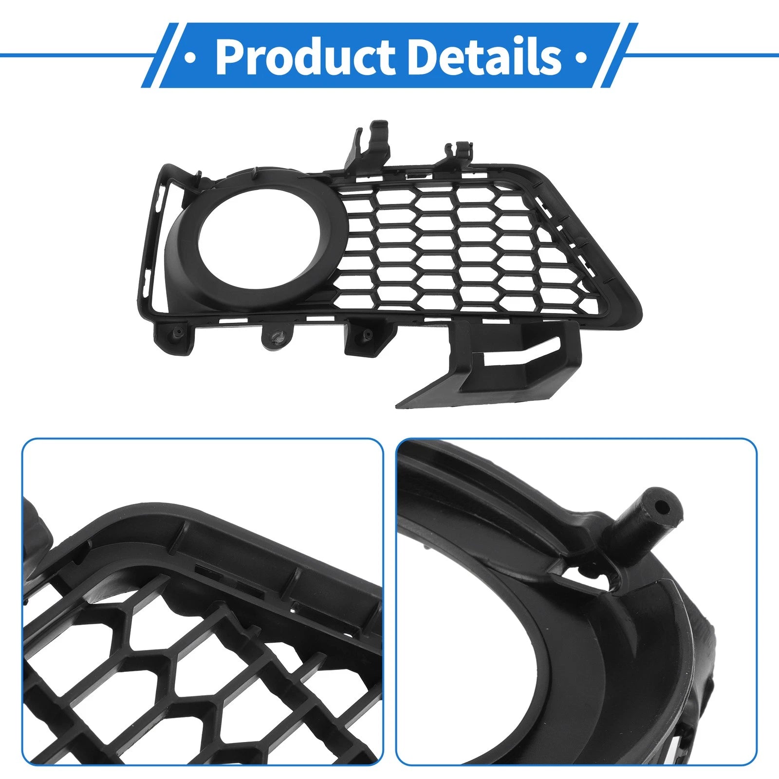 1 Pc Fog Light Grill for BMW 3 Series (2012–2018) No. 51118062632 Black