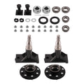 Set of 8 Steel & Cast Iron 6.5 Lug Wheels for Shipping Container (8000LB)