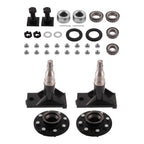 Set of 8 Steel & Cast Iron 6.5 Lug Wheels for Shipping Container (8000LB)