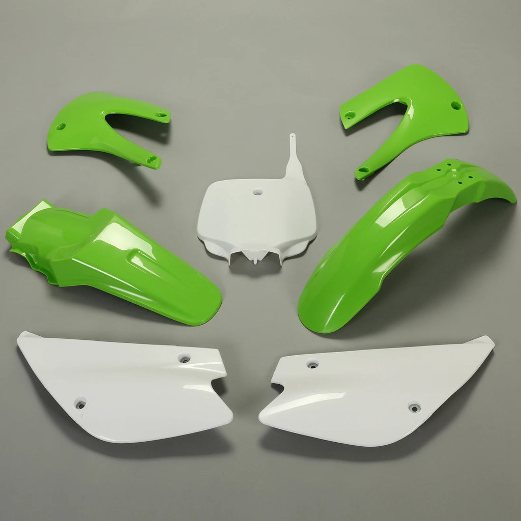 Body Kit for Kawasaki KX85 KX100 (2001–2013) Green & White