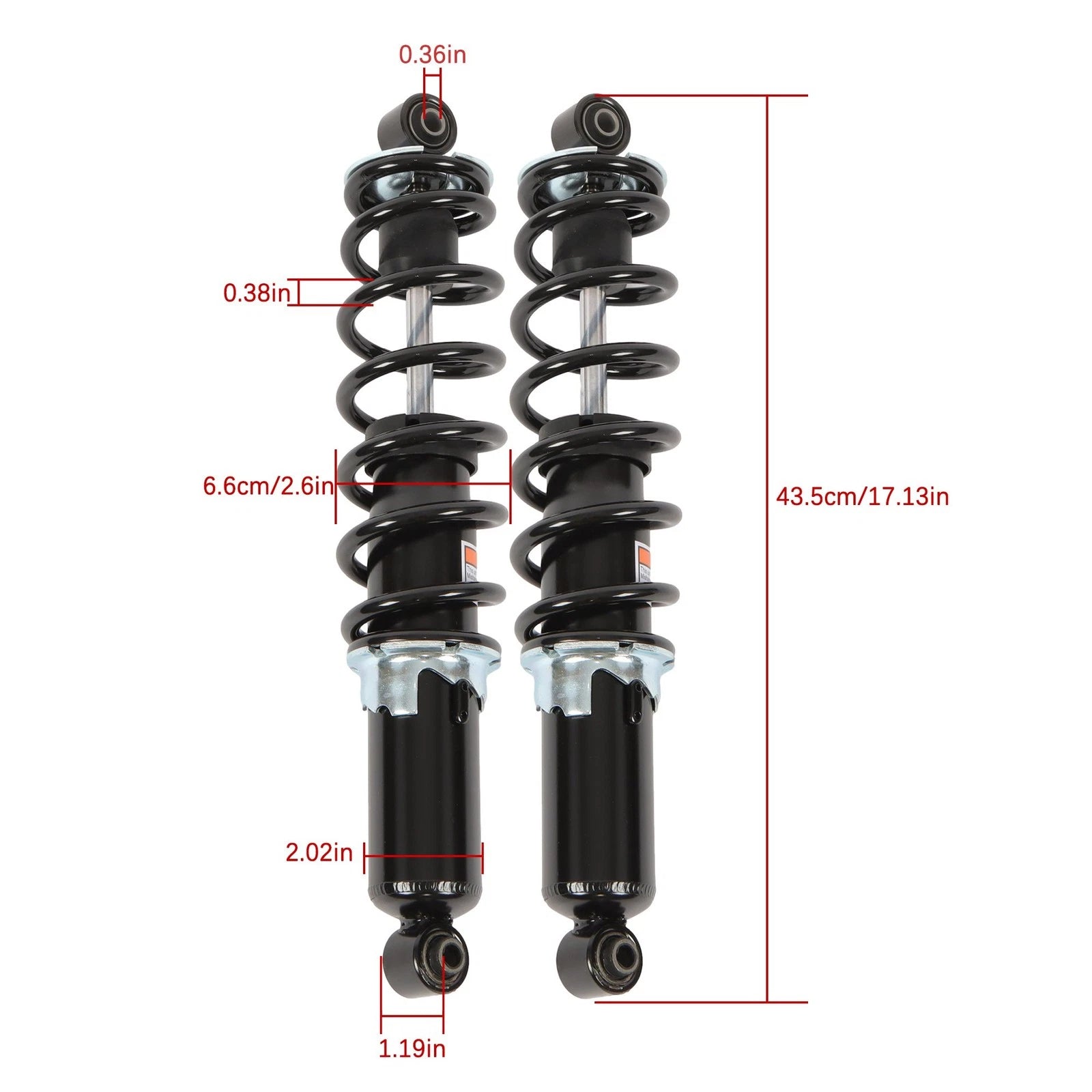 Set of 2 Front Shocks for Sportsman 550 850 1000 (2009–2023) 7043464 7043708