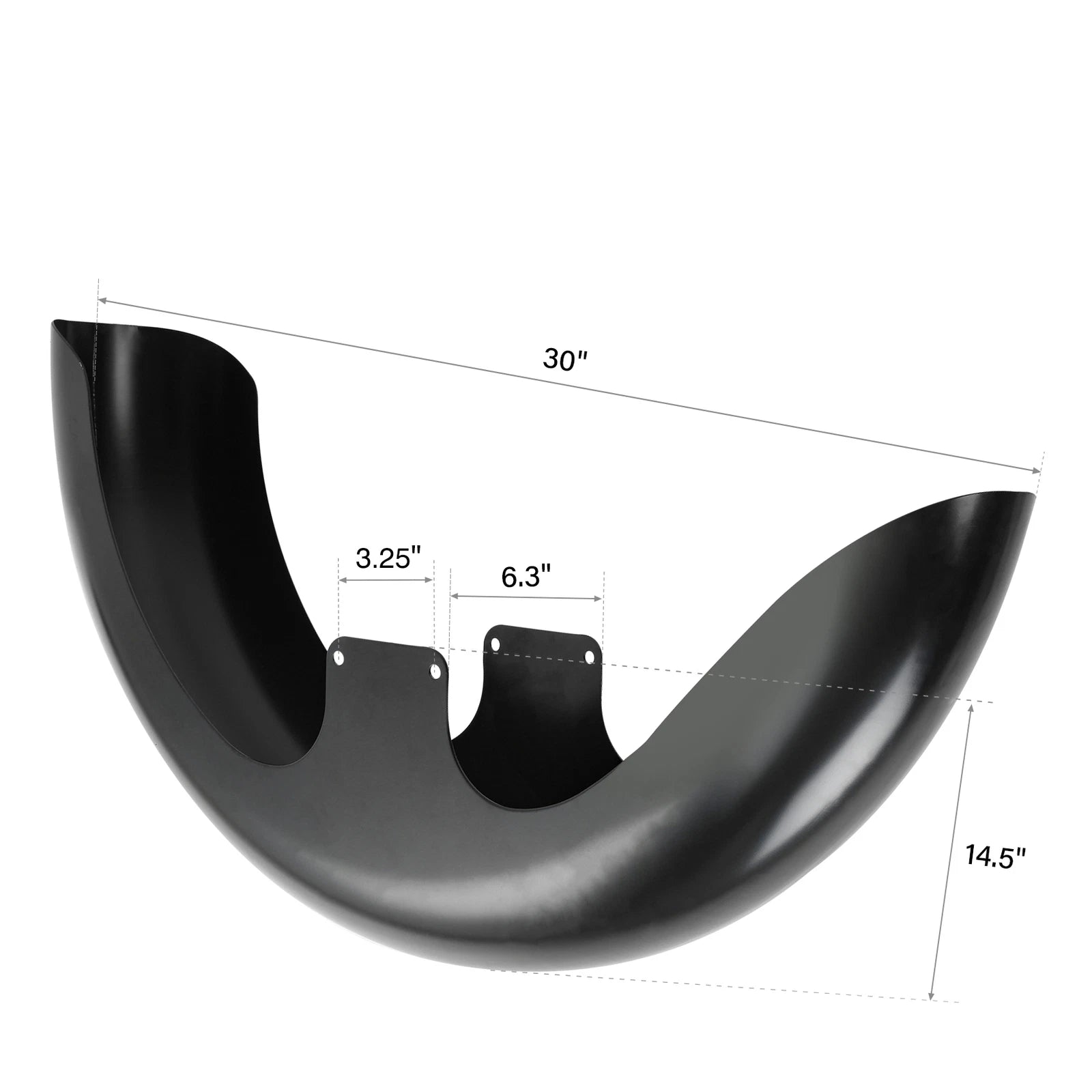 23" Black Wrap Front Fender for Harley Electra Street Glide (2014–2023)