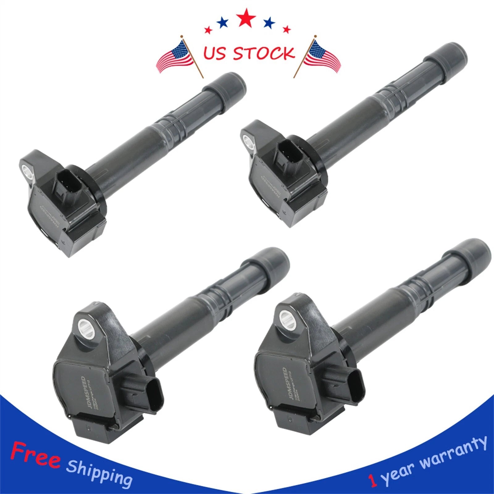 Set of 4 Ignition Coils for Honda Accord CR-V Acura TLX (2014–2020)