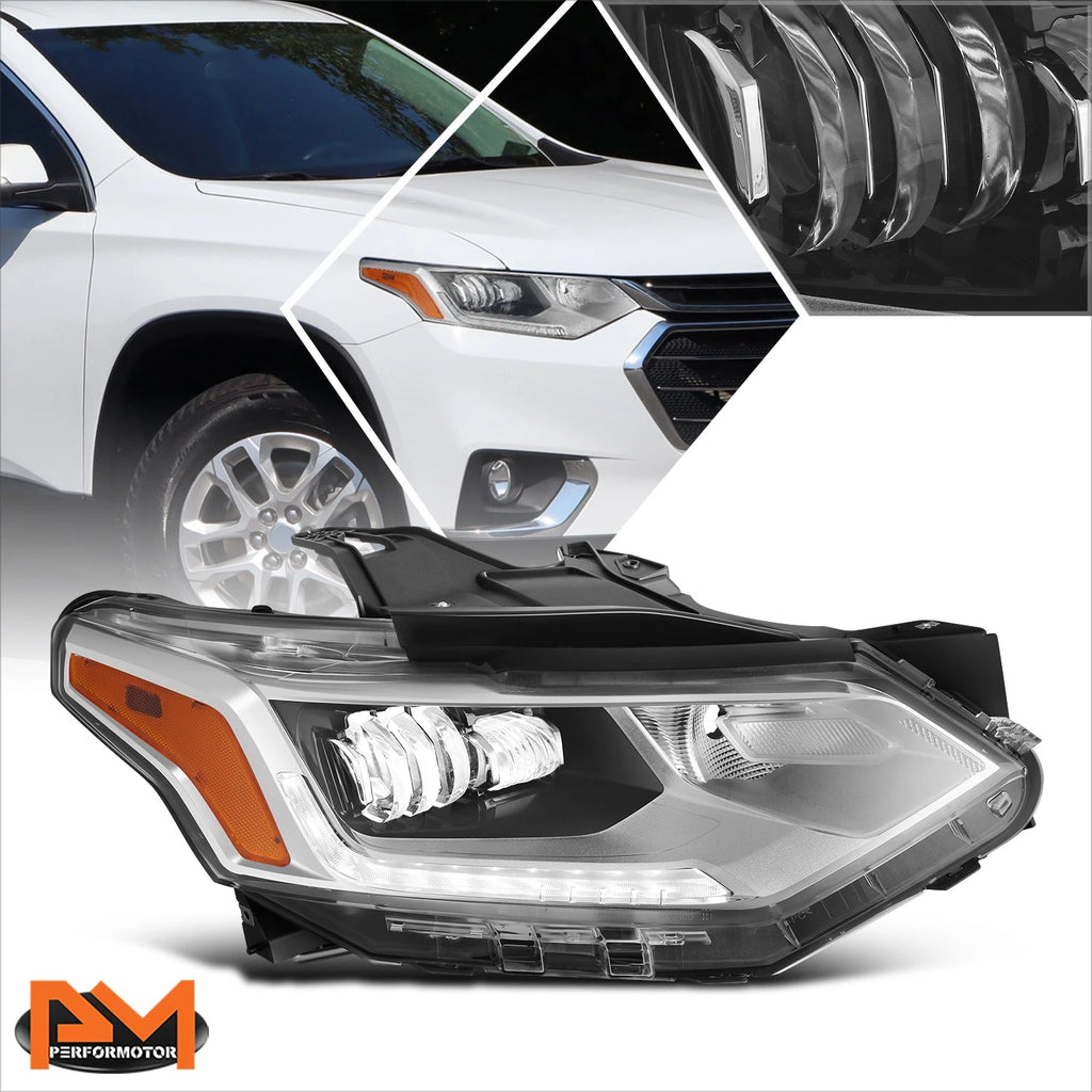 Passenger Right Side Chrome Amber Headlight for Chevrolet Equinox (2018–2021)