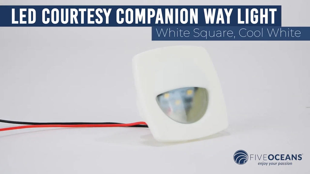 2-Pack 2-1/4-Inch Square Companion Light for - Cool White LED, Black Housing