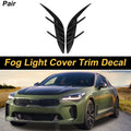 Set of 2 Rear Fog Light Cover Trim for Kia Stinger (2018–2023) Carbon Fiber Black