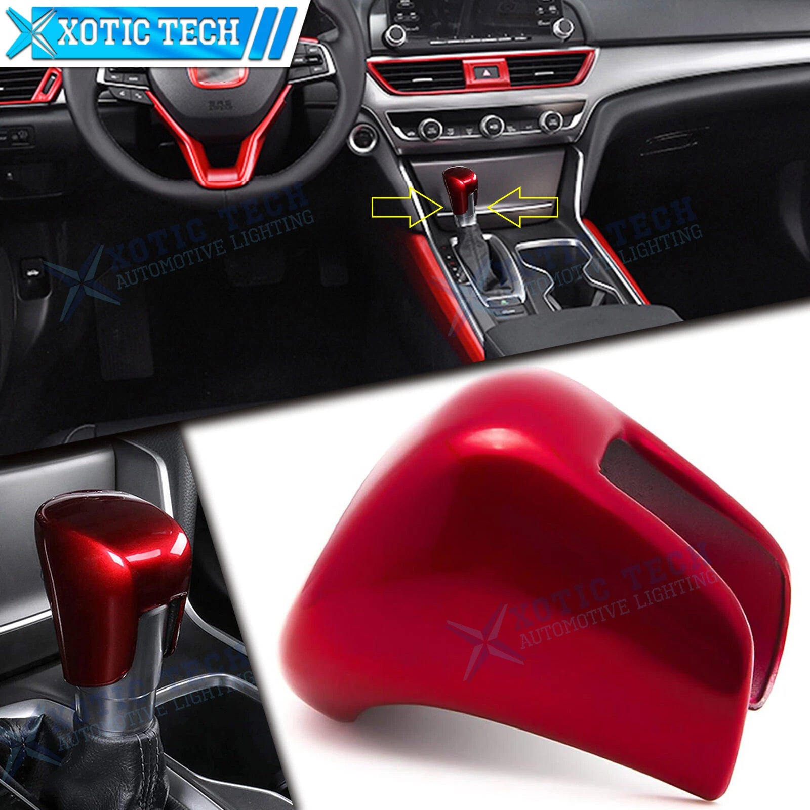 ABS Interior Gear Shift Knob Cover Trim for Honda Accord (2018–2026)