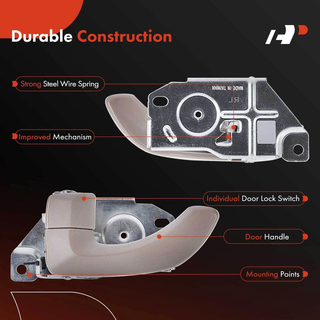 Rear Left Beige Plastic Interior Door Handle for Kia Sorento (2003-2009)