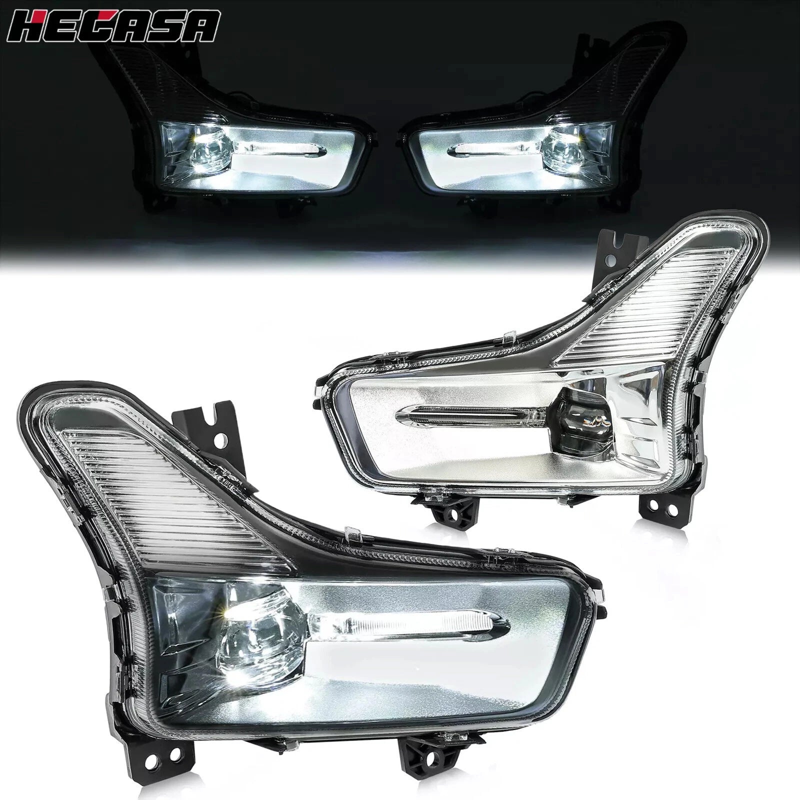 Set of 2 LED Fog Lights for Ford Fusion (2019–2020) 19-20 Left & Right Pair
