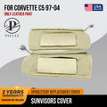 Set of 2 Sunvisor Covers for Corvette C5 (1997–2004) - Beige Leather