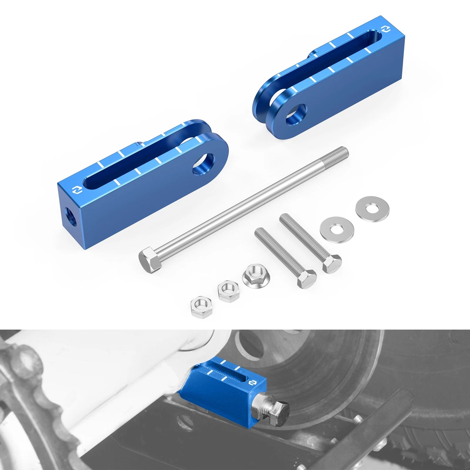 Chain Puller Adjuster Kit for Yamaha Blaster 200 (1988–2006) Aluminum
