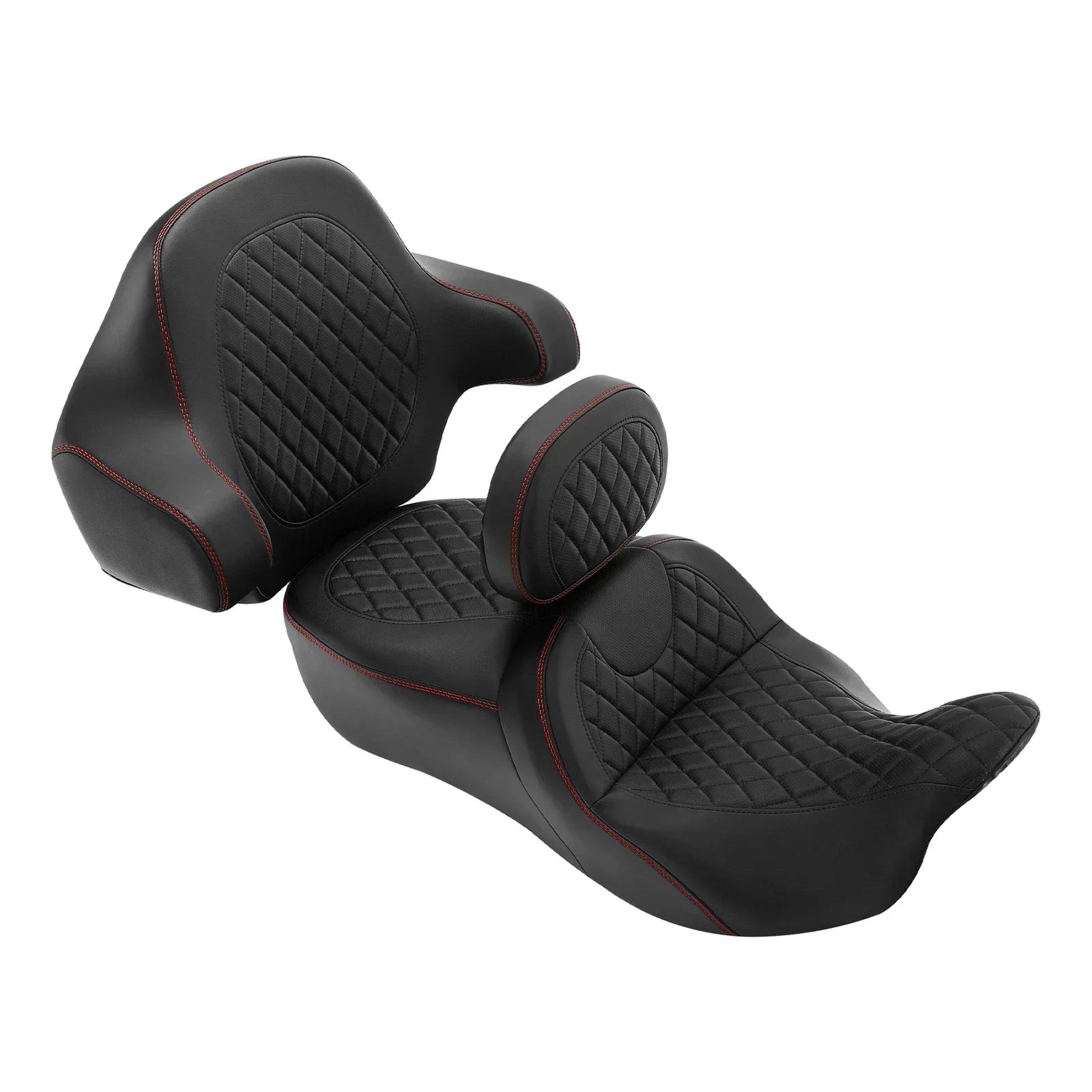Rider Driver Passenger Seat & Backrests for Harley Touring Road Glide (14-23)