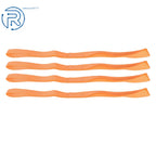 Set of 4 Orange Steel 2200 LB Ratchet Tie Down Straps with Break Lock S Hooks