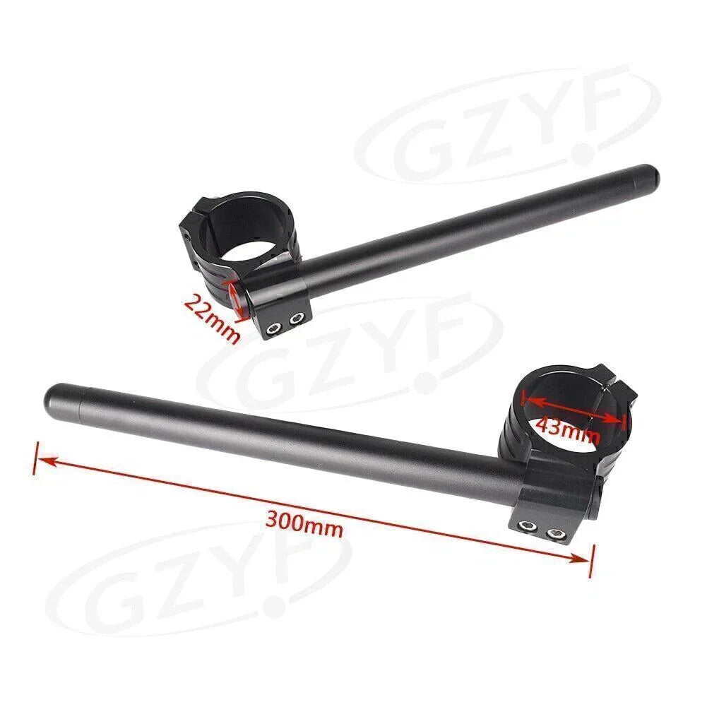 22mm & 7/8" Clips on Handle Bar with Adjustable Clamps for 43MM Fork Tube