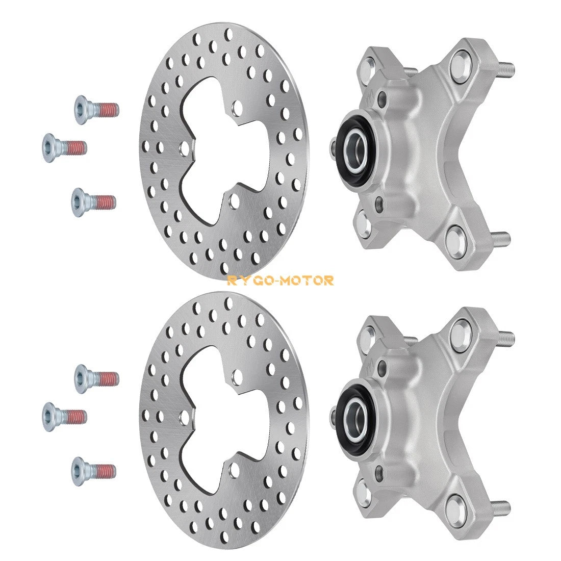 2X Front Wheel Hubs & Brake Discs for Honda TRX250EX TRX400EX (2001–2009)