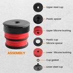 Silicone Body Mount Bushings Kit for Ford Super Duty F250/F350 (2008–2016)