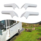 Set of 4 White RV Rain Gutter Spouts for