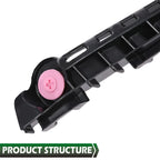 Set of 2 Front Bumper Bracket Retainers for Toyota Corolla (2019–2021)