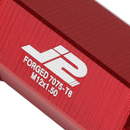 20 Pcs J2 7075 Forged Aluminum M12 x 1.5 Open-End Lug Nut Set w/Key Red for