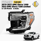 Full LED Headlight Left Driver Side for GMC Sierra 1500 (2019–2022)