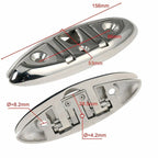 4X Stainless Steel Flip-up Dock Cleat 6" for Boat Mooring