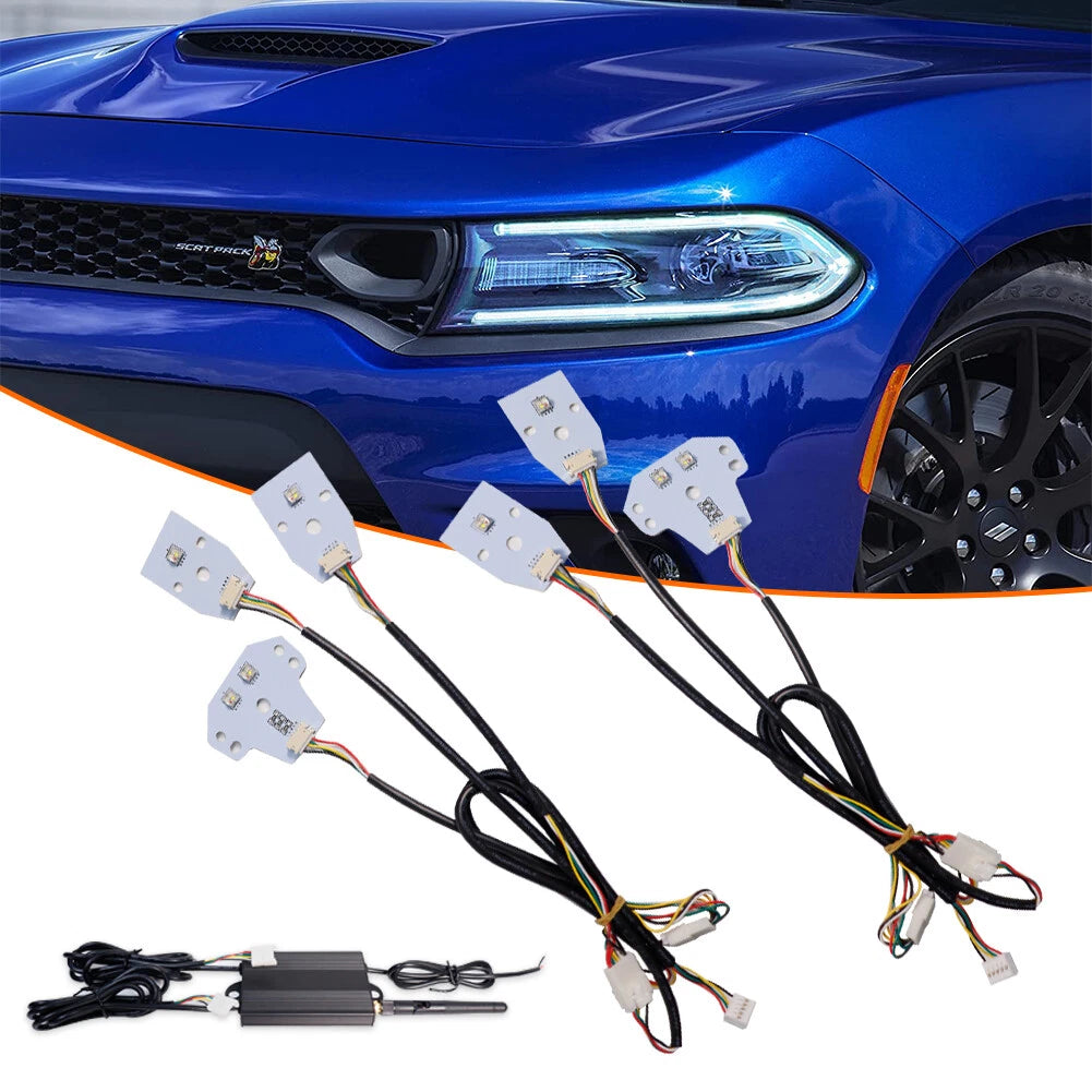 RGBW Multicolor LED Headlight Circuit Board for Dodge Charger (2015–2023)