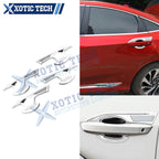 Chrome ABS Exterior Side Door Handle Bowl Bezel Trim for Honda Civic (2016–2021)