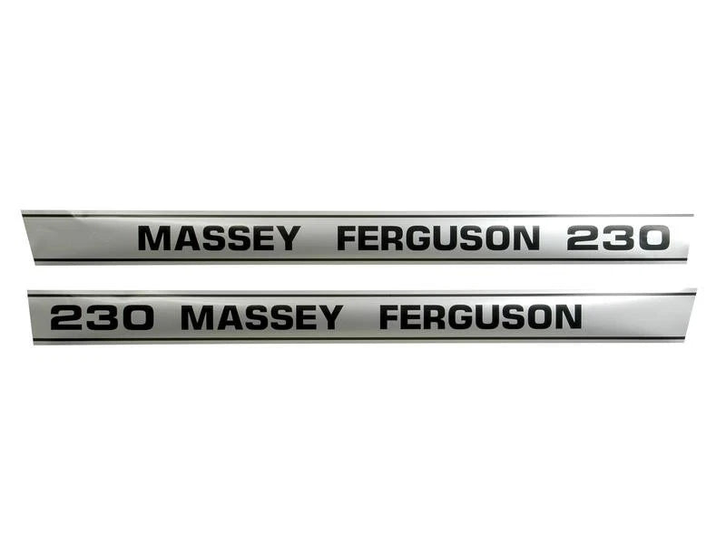 Bonnet Decal Set for Massey Ferguson 230 Tractor