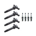 Set of 4 Ignition Coils & NGK Platinum Spark Plugs for Honda Sonata