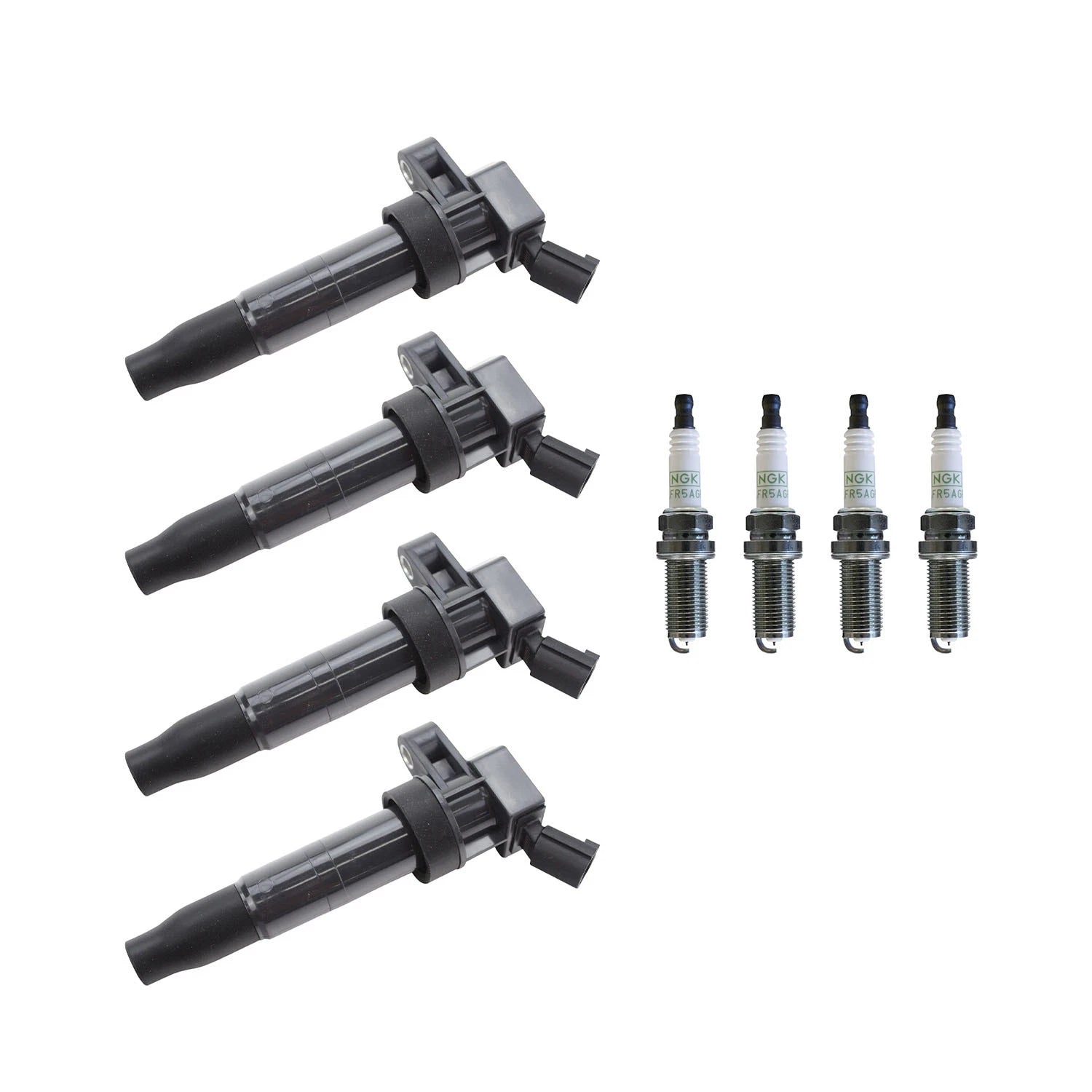 Set of 4 Ignition Coils & NGK Platinum Spark Plugs for Honda Sonata