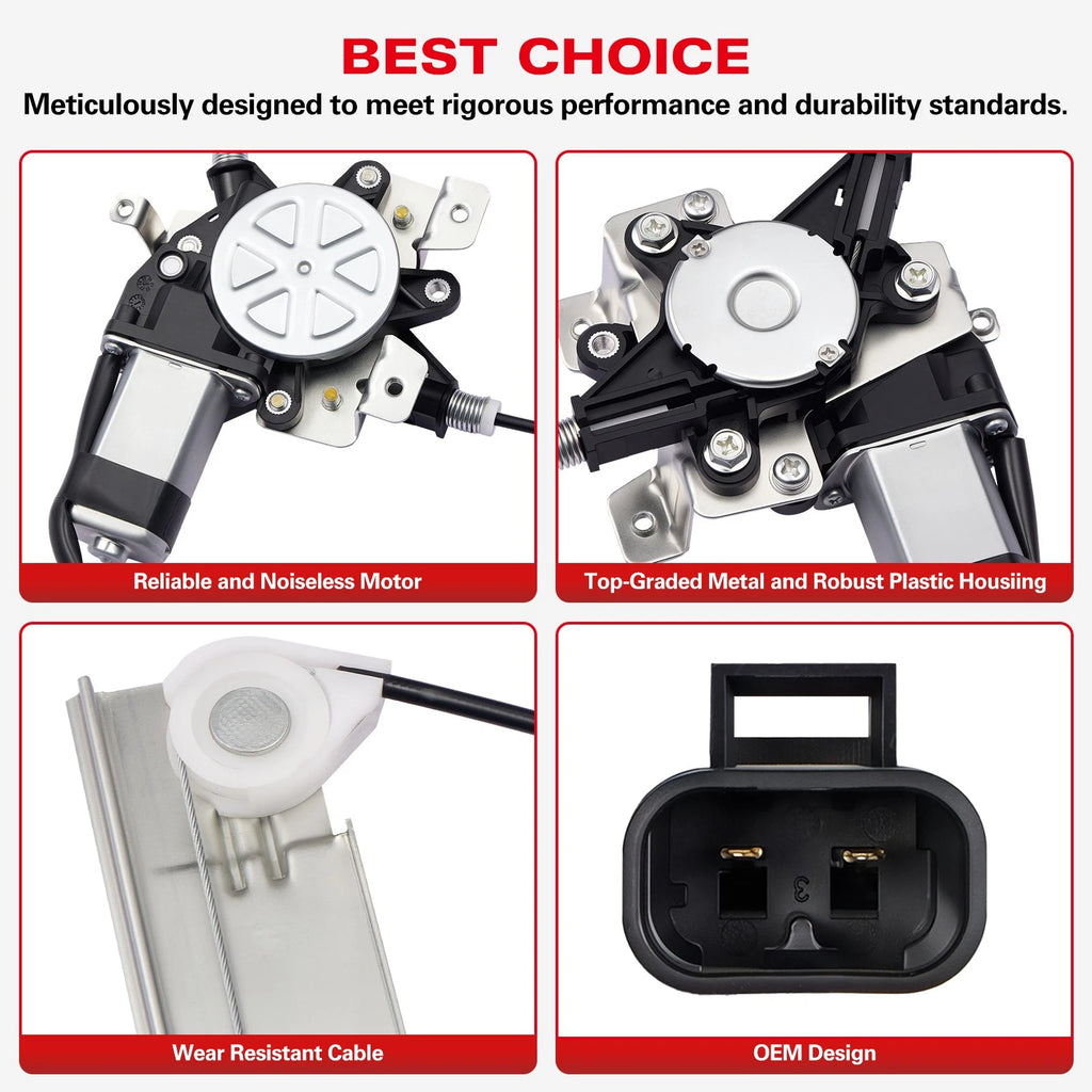 Front Right Power Window Regulator w/ Motor for Chevrolet Impala (2000–2005)