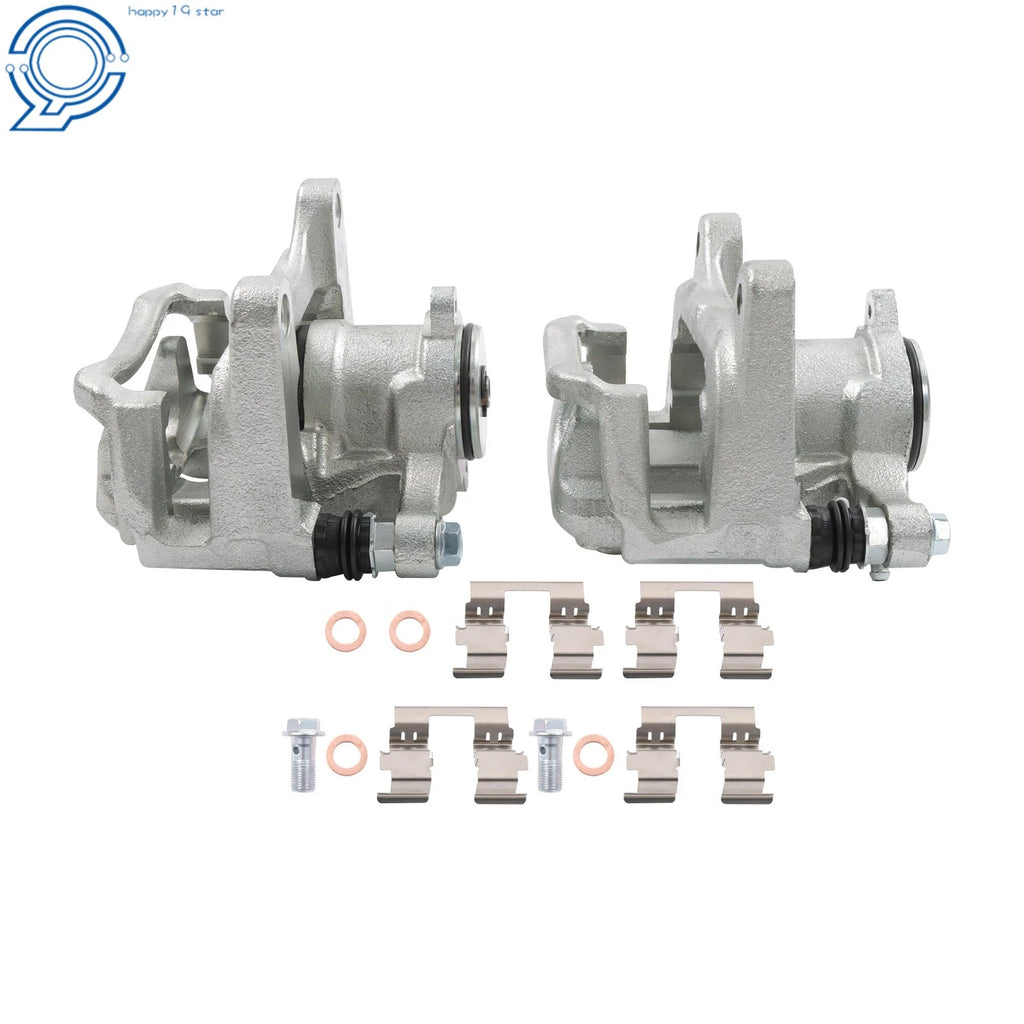 Pair Rear Brake Calipers w/ Bracket for Chevy Equinox Malibu GMC Terrain (2005–2023)