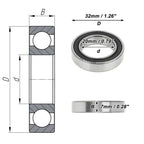 Deep Groove Ball Bearing P5 for Scooter Skateboard Wheel (20x32x7mm)