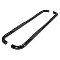 Black 3in Round Bent w/Double Step Pads Step Nerf Bar for 2007-18 Jeep Wrangler