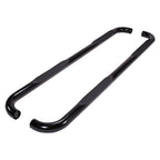 Black 3in Round Bent w/Double Step Pads Step Nerf Bar for 2007-18 Jeep Wrangler